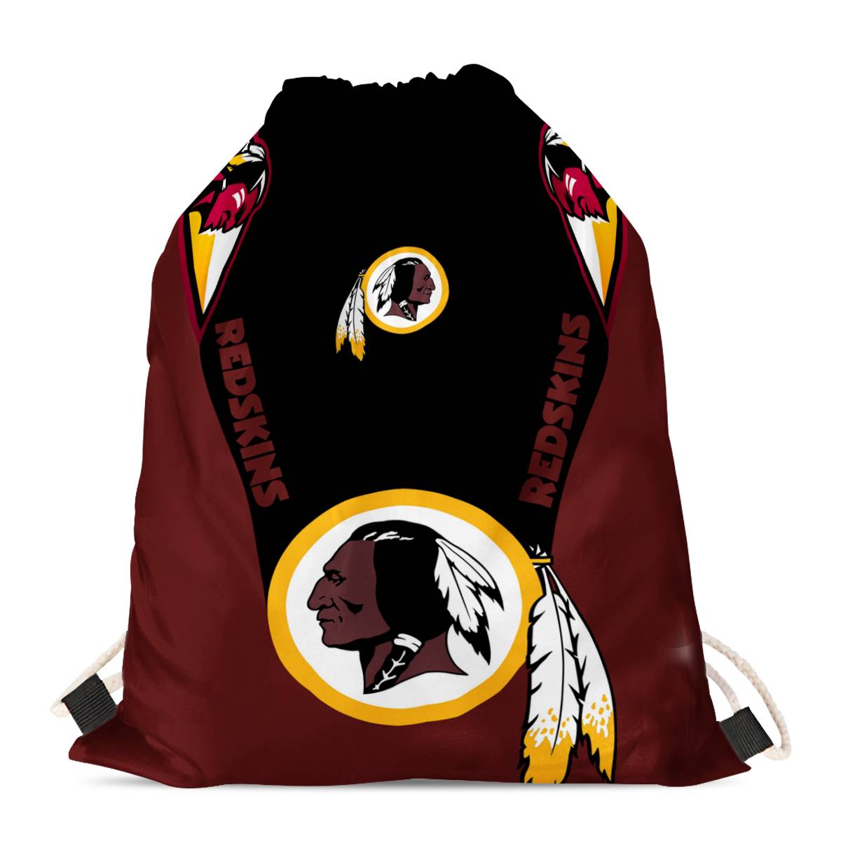 Washington Football Team Drawstring Backpack sack / Gym bag 18" x 14" 001 Washington Football Team Drawstring Backpack sack / Gym bag 18" x 14" 001